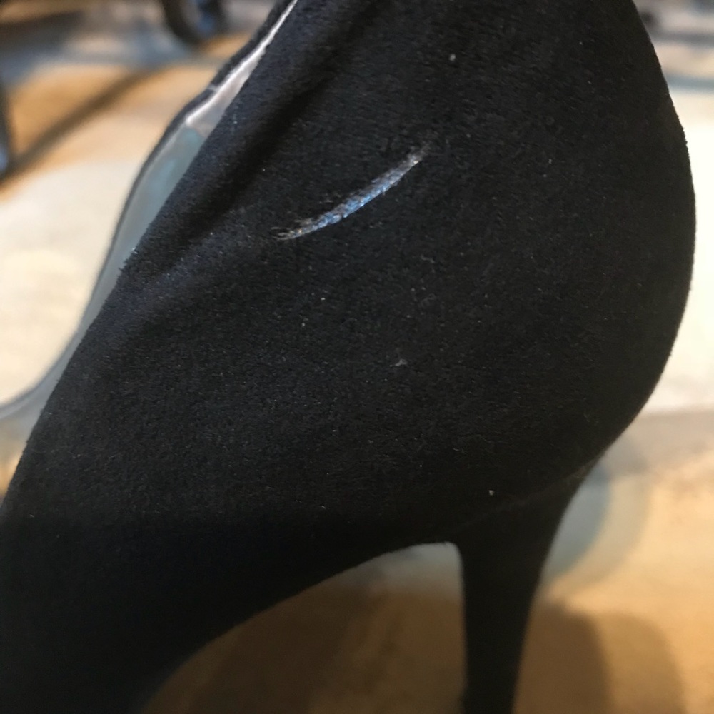 Guess Peep Toe Suede Heels with Bow Size 6 - Picture 4 of 8